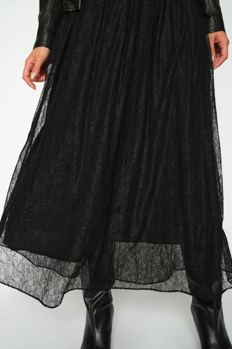 Salinta Lace Skirt | Black | Nederdel fra Mos Mosh - Image 7