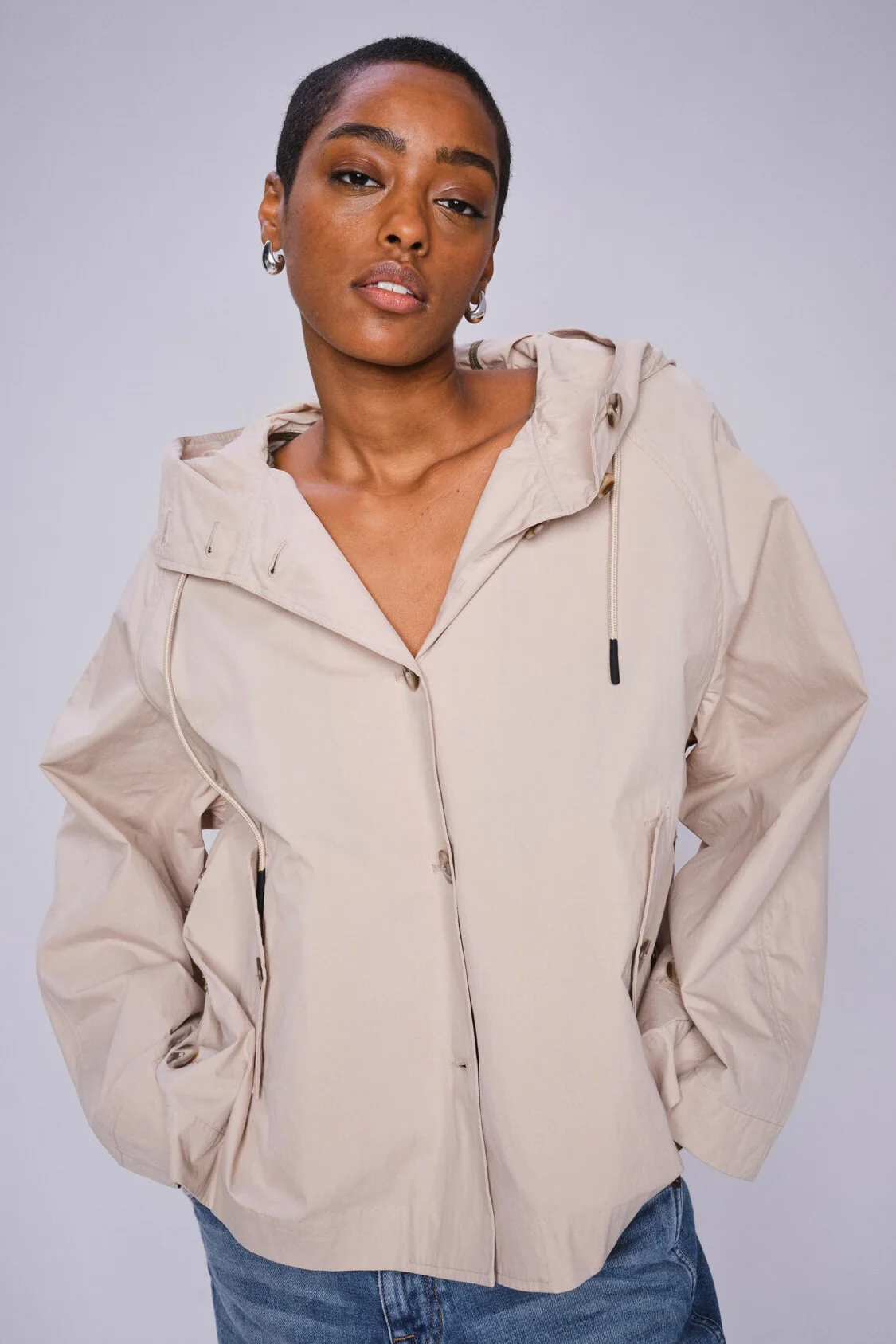 Sheena Short Jacket  | Feather Gray | Jakke fra Mos Mosh - Image 4