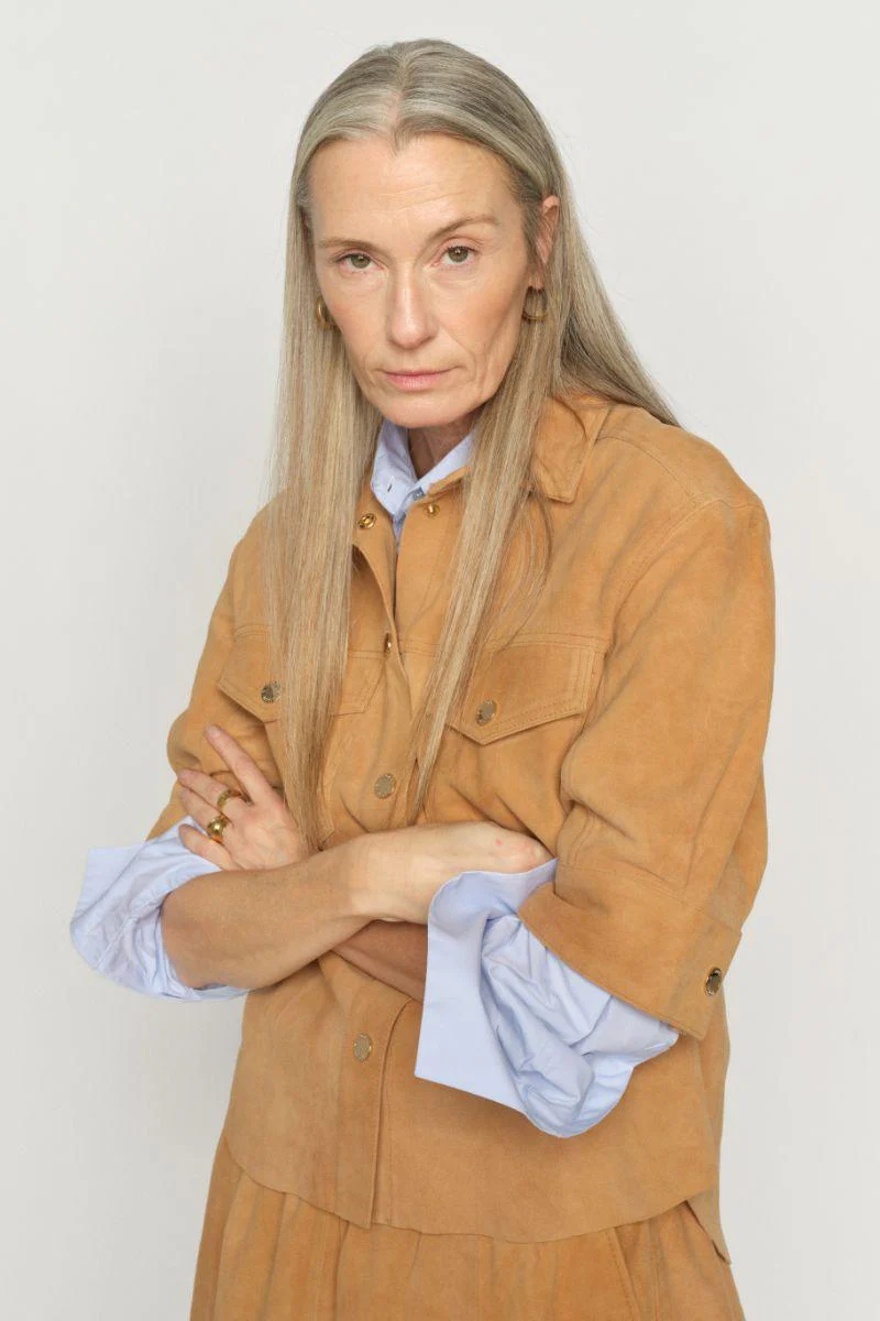 Sigga SS Suede Shirt | Tan | Skjorte fra Mos Mosh - Image 6