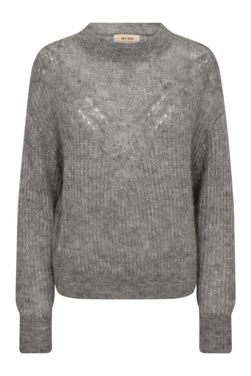 Sigva Mohair Knit | Grey Melange | Strik fra Mos Mosh - Image 2