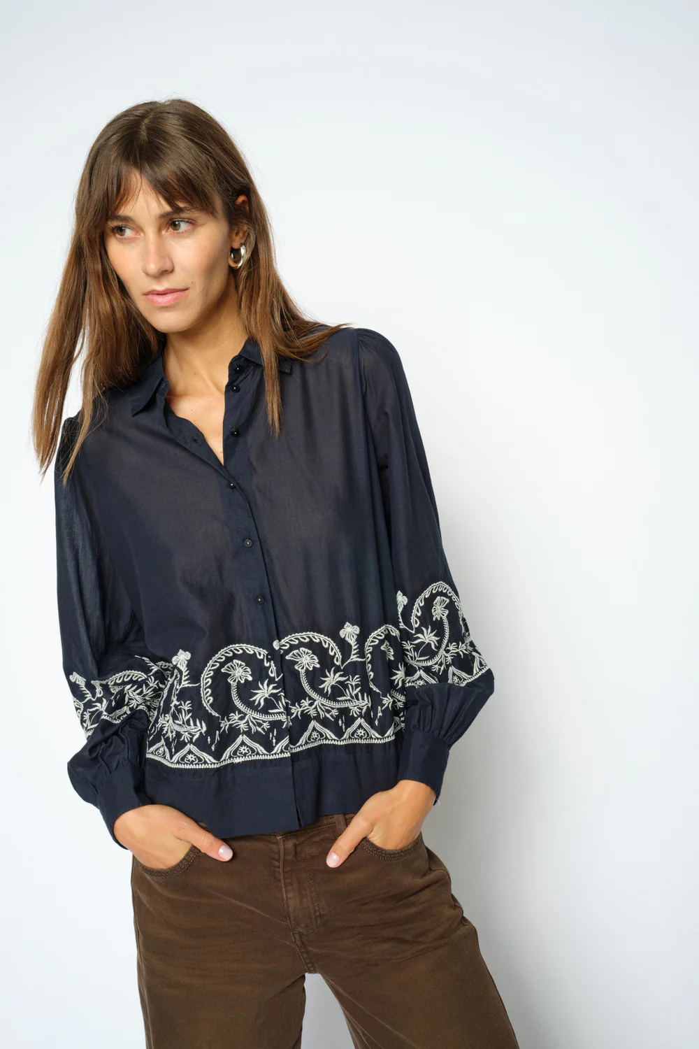 Silca Lino Shirt | Salute Navy | Skjorte fra Mos Mosh - Image 3