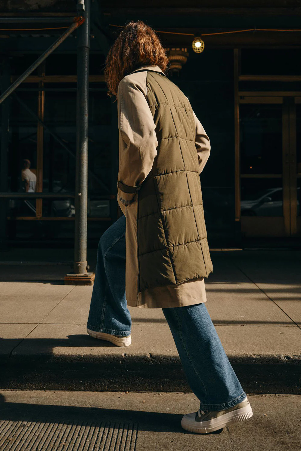 Souza Trench Quilt Coat | Mermaid | Jakke fra Mos Mosh