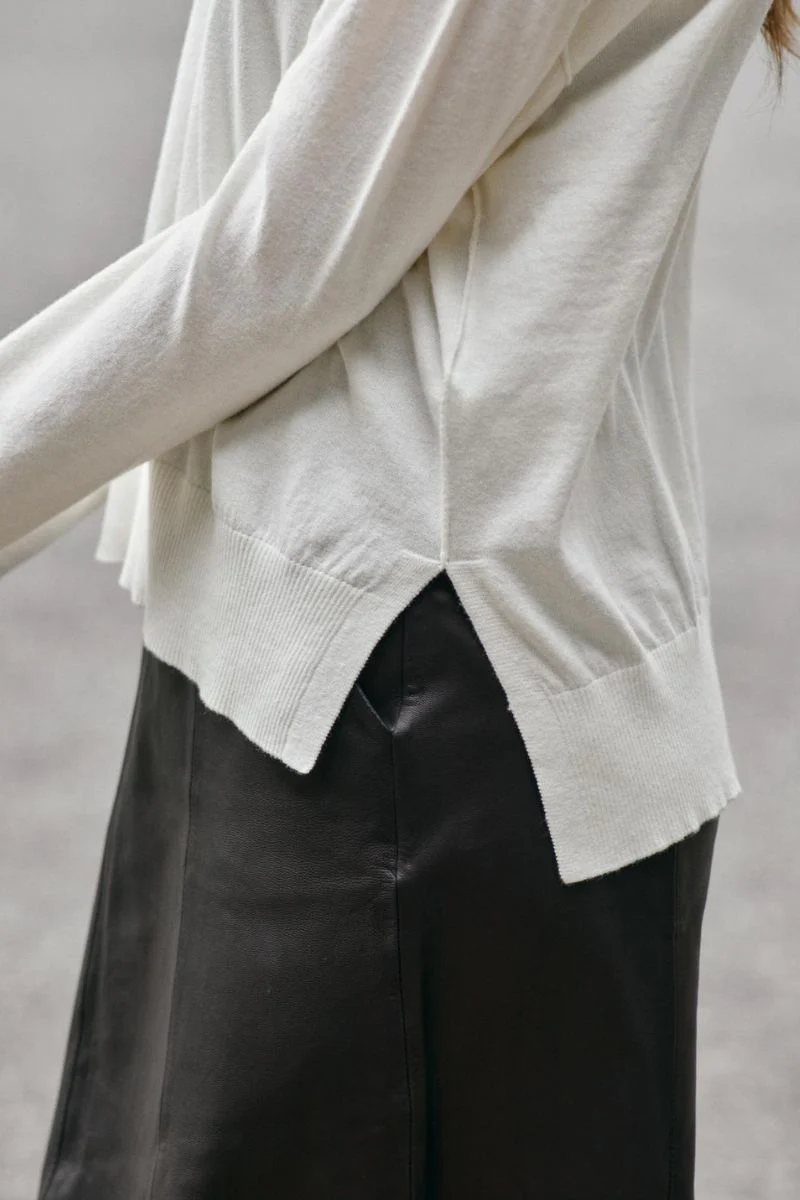 Tani V-neck Knit | Ecru | Strik fra Mos mosh - Image 6