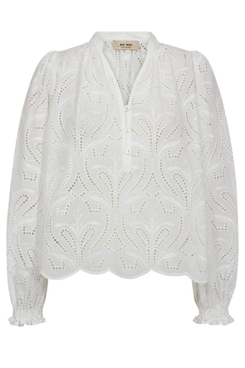 Tazzin Caza Blouse | White | Bluse fra Mos Mosh - Image 2