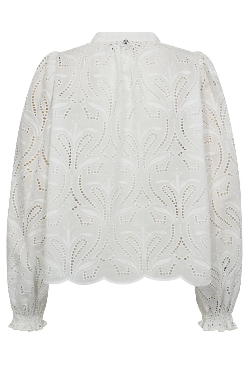 Tazzin Caza Blouse | White | Bluse fra Mos Mosh - Image 4