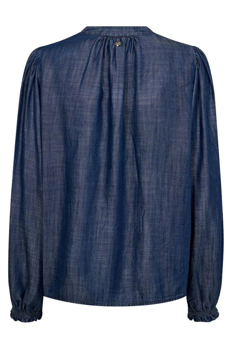Tazzin Dow Blouse | Salute Navy | Bluse fra Mos Mosh - Image 4