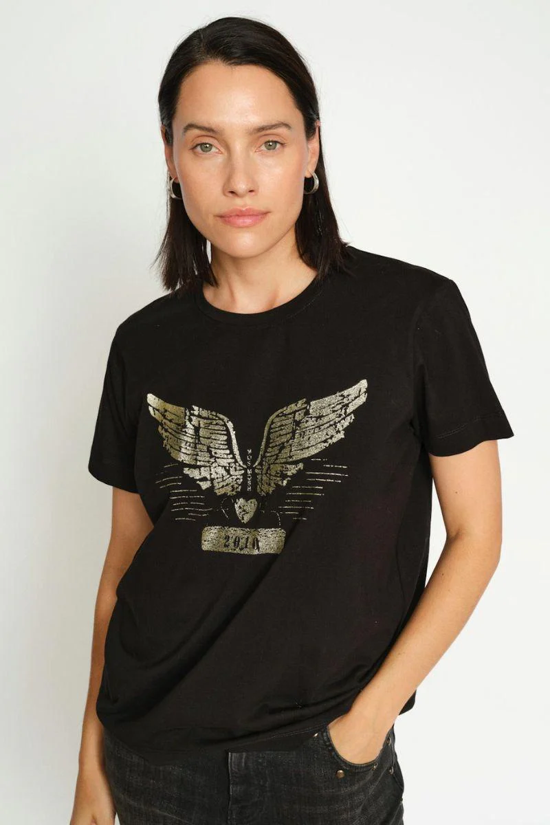 Teja O-SS Deco Tee | Black | T-shirt fra Mos Mosh - Image 3