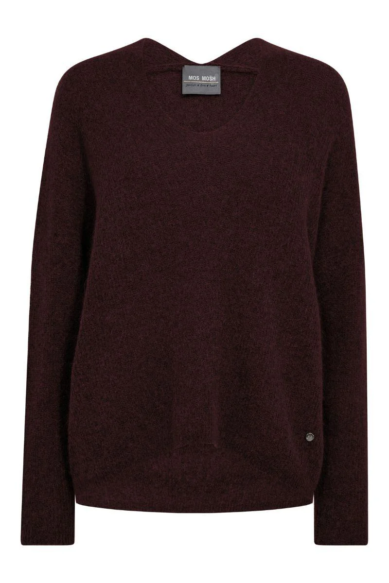 Thora V-Neck Knit | Fudge | Strik fra Mos Mosh - Image 2