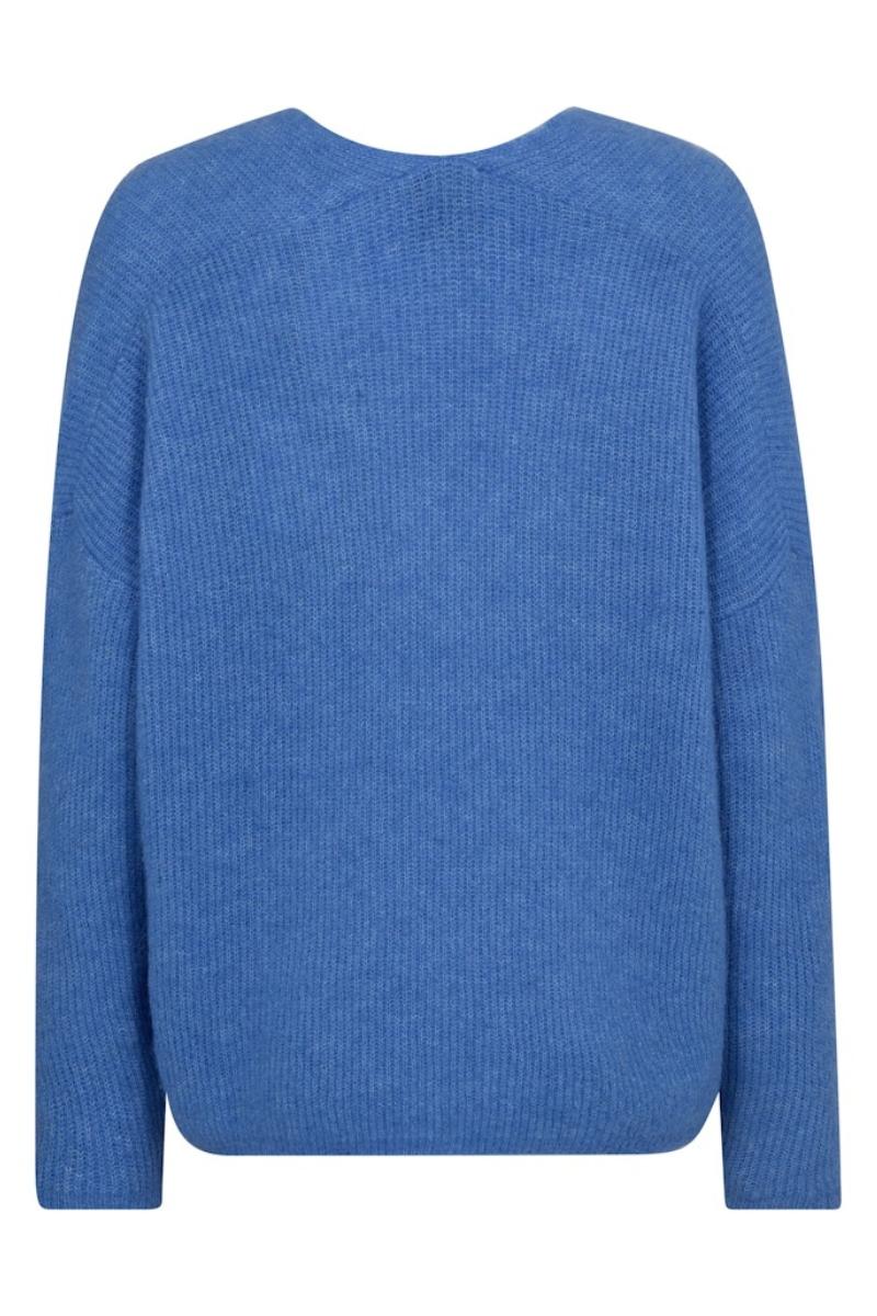 Thora V-Neck Knit | Ultramarine | Strik fra Mos Mosh - Image 4