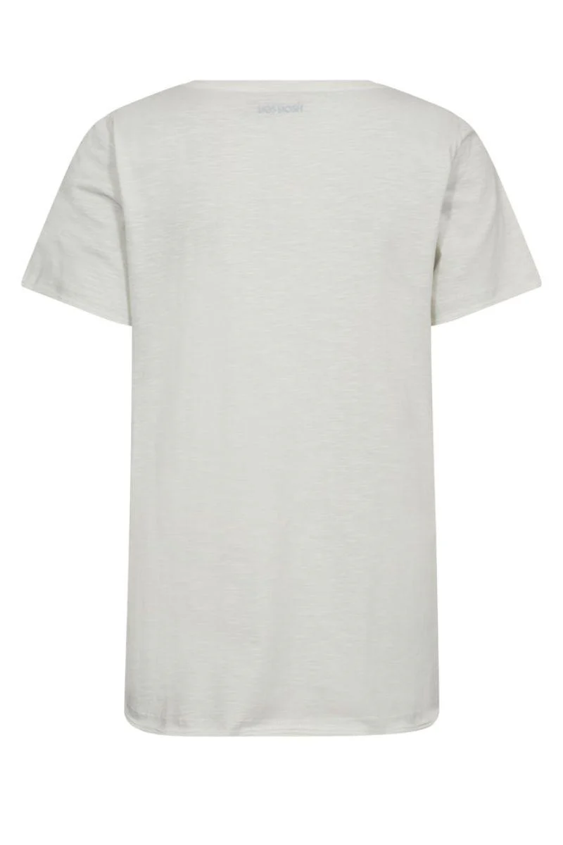 Tonia O-SS Glam Tee | Ecru | T-Shirt fra Mos Mosh - Image 6