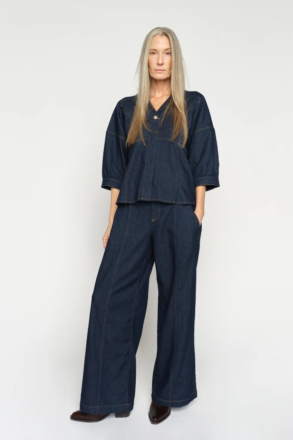 Verone Crispy Jeans 32' | Dark Blue | Jeans fra Mos Mosh - Image 3