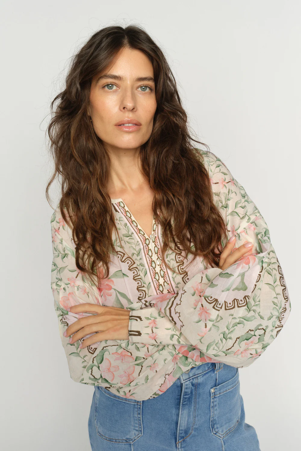 Wylde Orchid Blouse | Turf Green | Bluse fra Mos Mosh