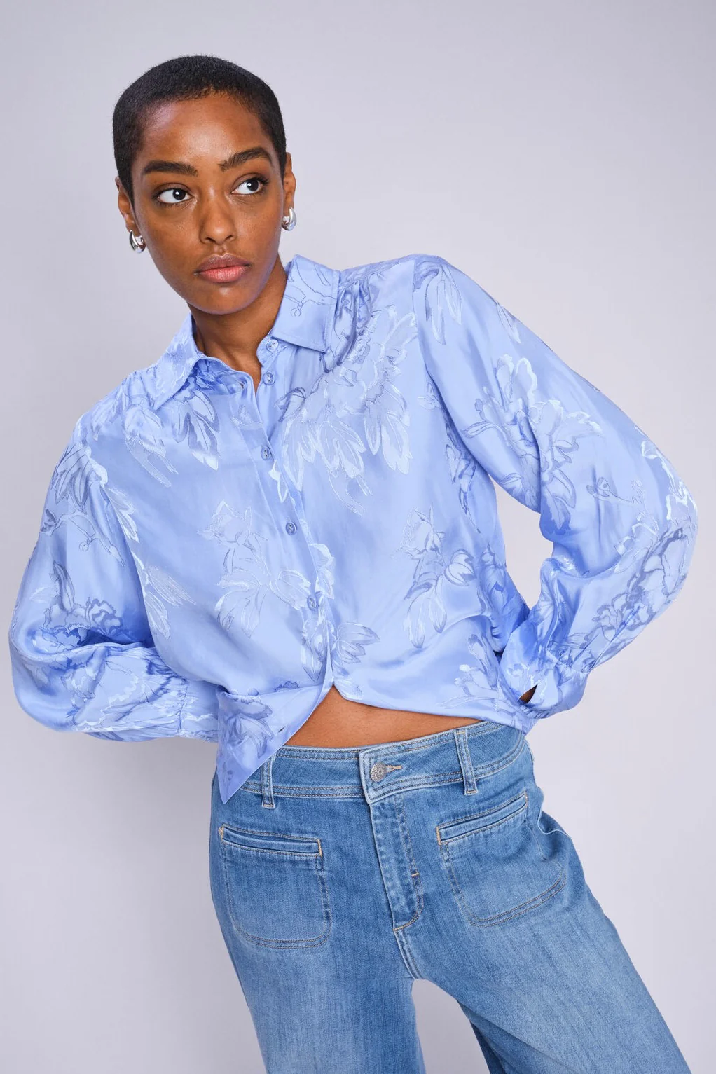 Zabia Flawo Shirt  | Hydrangea | Skjorte fra Mos Mosh - Image 8