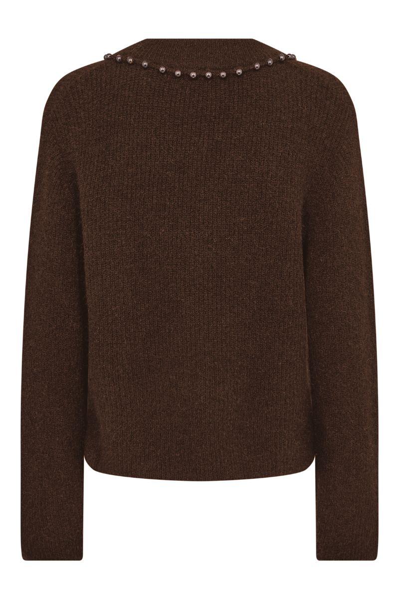 Zora V-Neck Bead Knit | Bracken | Strik fra Mos Mosh - Image 4
