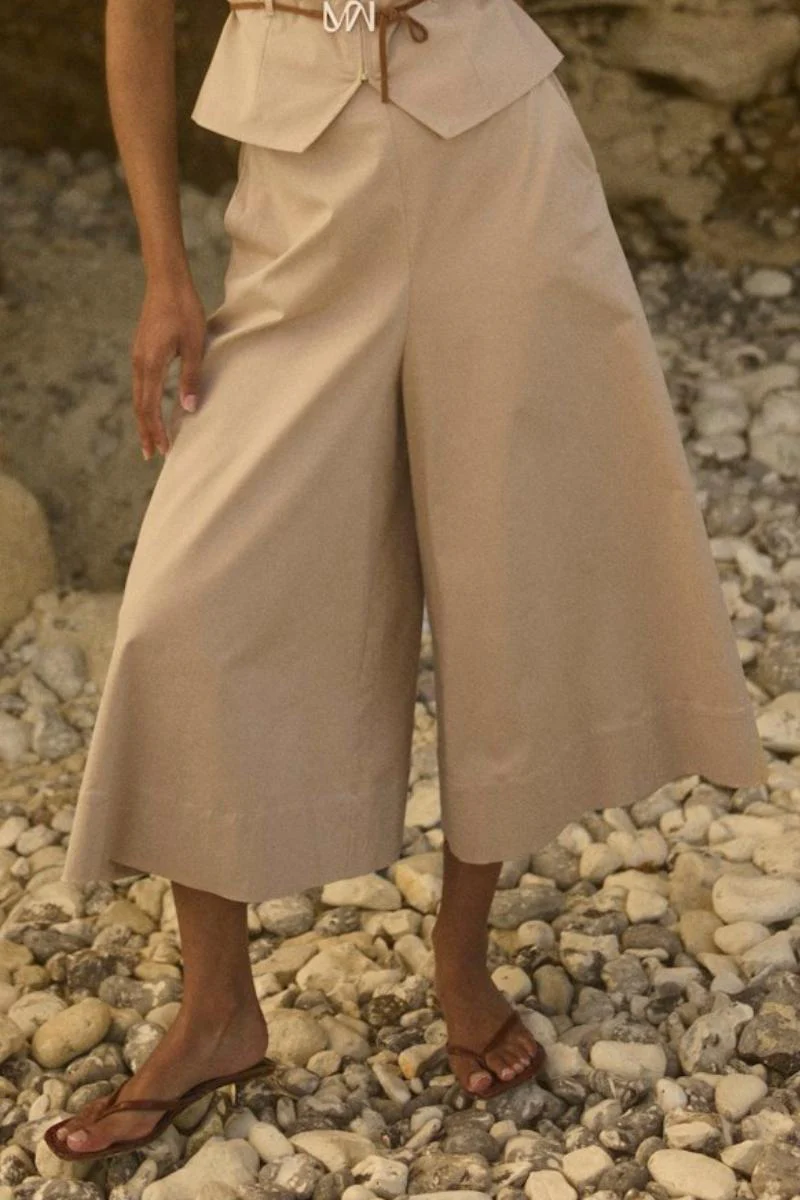 Zuri Tenca Pant Capri | Sesame | Bukser fra Mos Mosh - Image 7