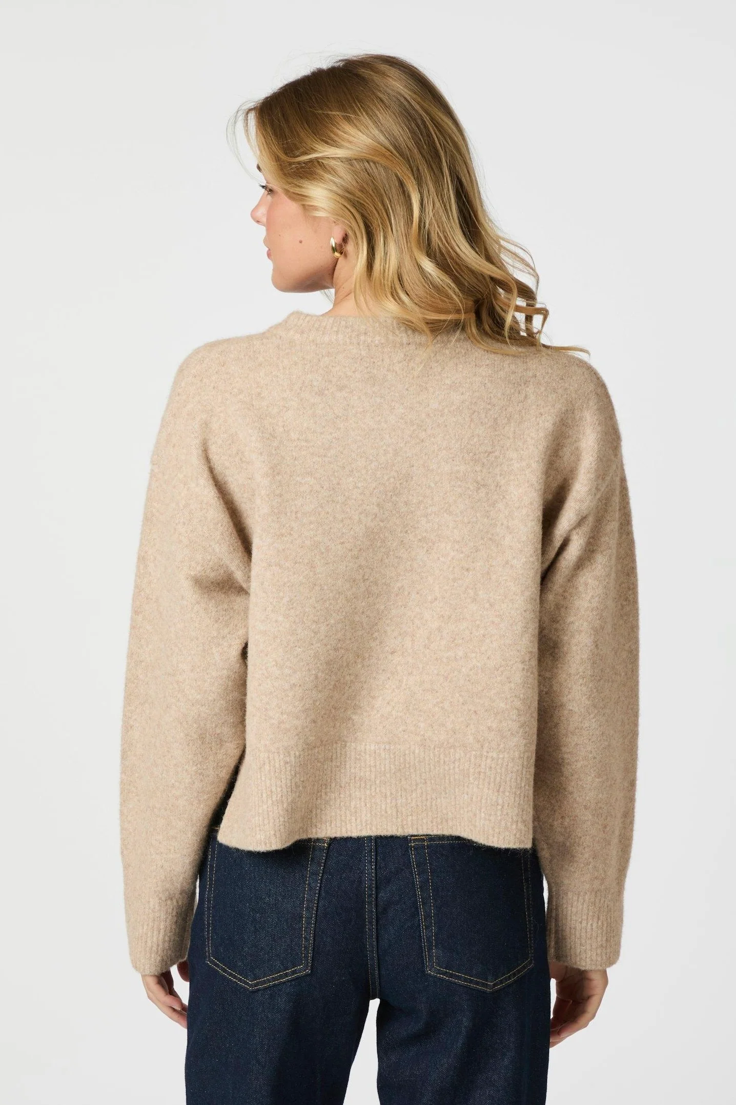 Muki Knit Cardigan | Sand Melange | Strik fra Neo Noir - Image 7