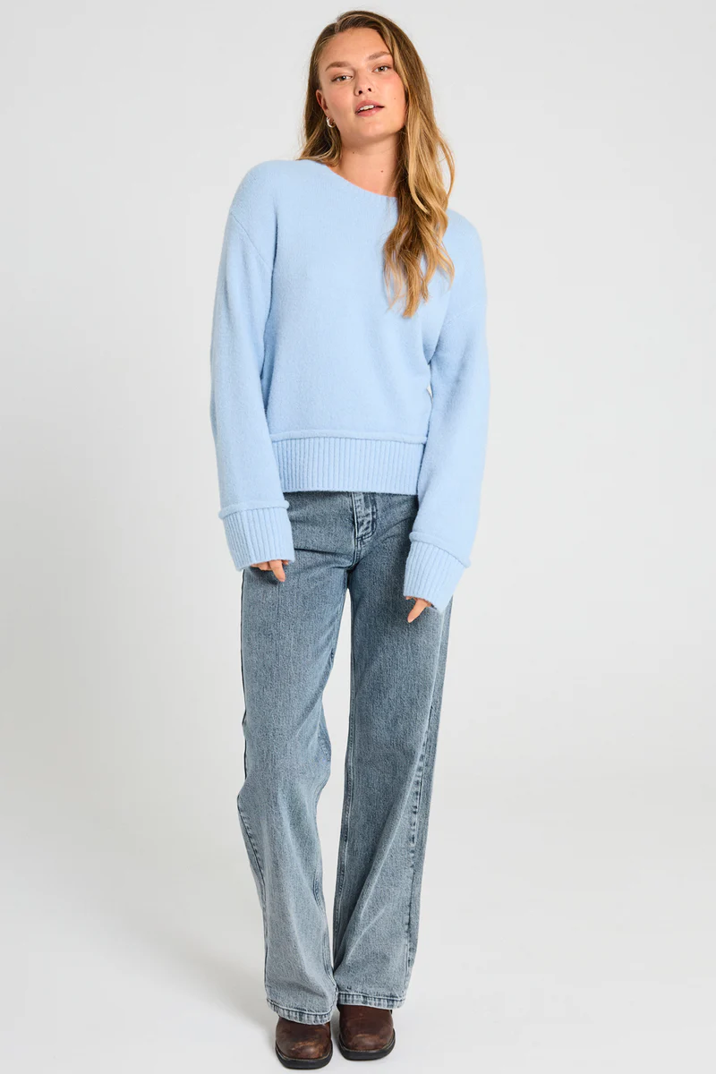 Mulle Pullover 204036 | Chambray Blue Melange | Strik fra Freequent - Image 6
