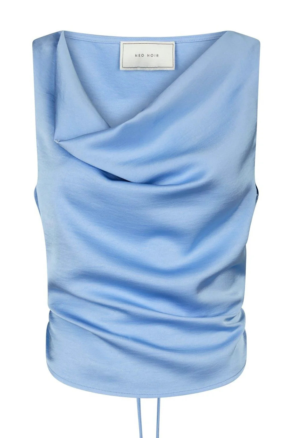 Muna Heavy Sateen Top | Dusty Blue | Top fra Neo Noir - Image 2