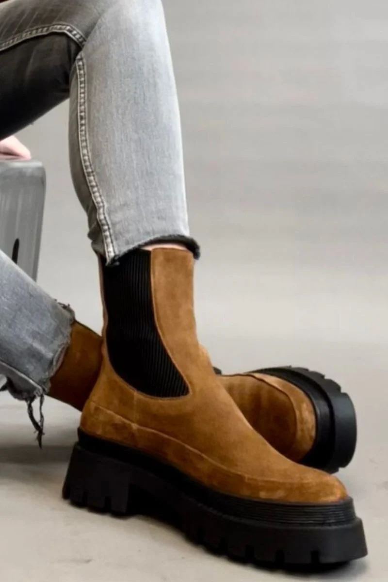 My Girl And Me Suede | Cognac | Boot fra Copenhagen Shoes