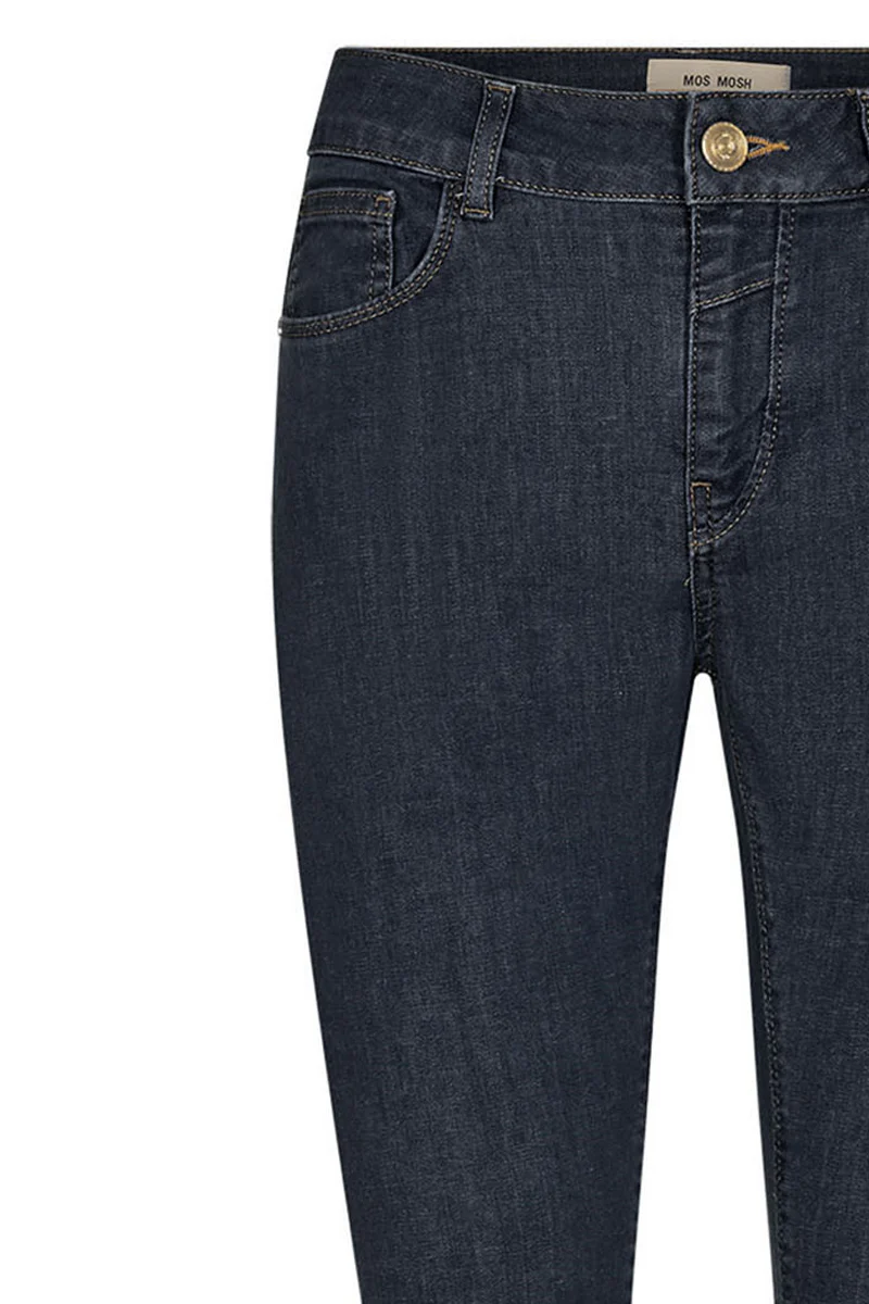 Naomi Cover Jeans 34" | Dark Blue | Jeans fra Mos Mosh - Image 3