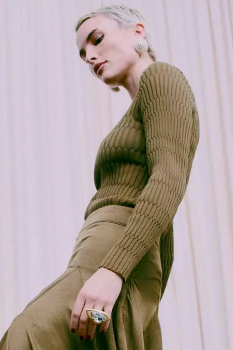 Natacha Pullover 204619 | Military Olive | Strik fra Copenhagen Muse - Image 2