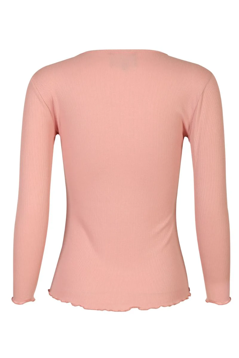 Natalia Ls Round Neck  Blouse | Dusty Rose Solid - Image 4