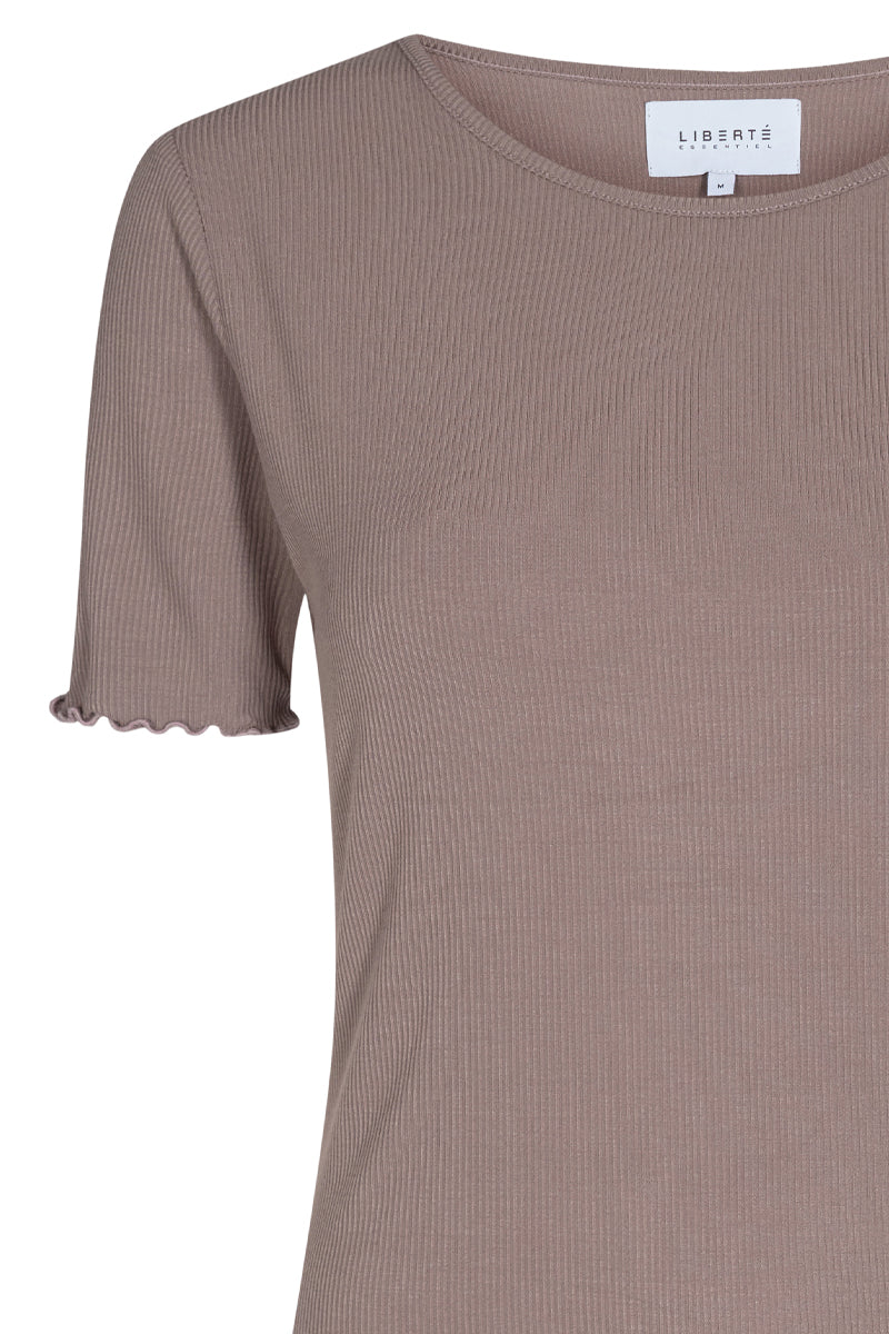 Natalia SS Blouse | Light Brown | Bluse fra Liberté - Image 2