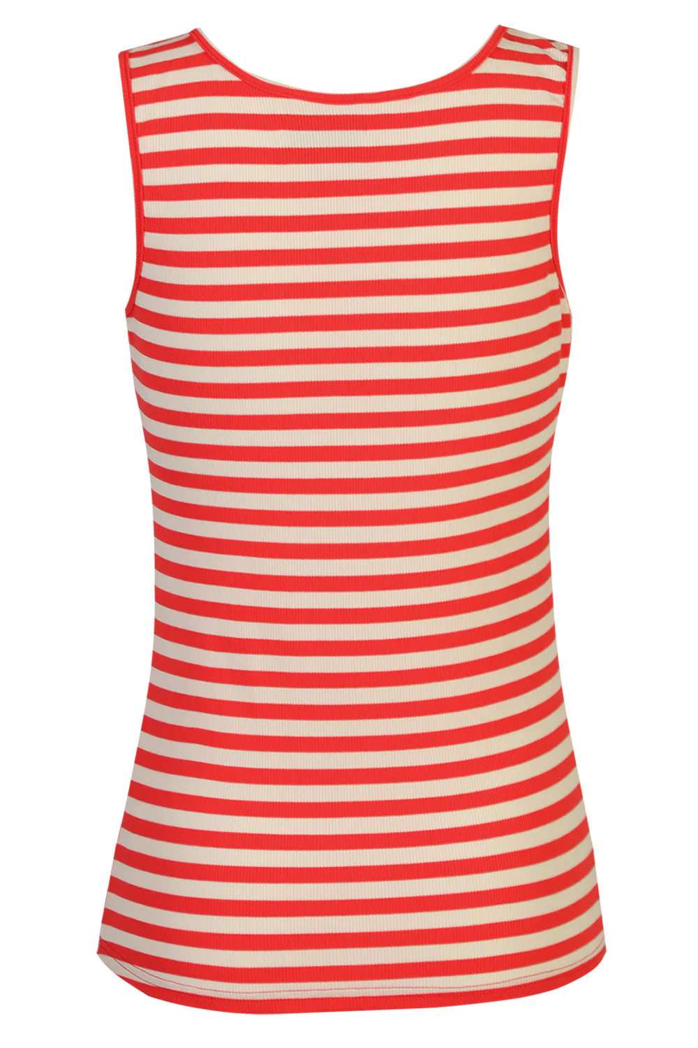 Natalia Tank Top | Lobster Red Creme Stripe - Image 3