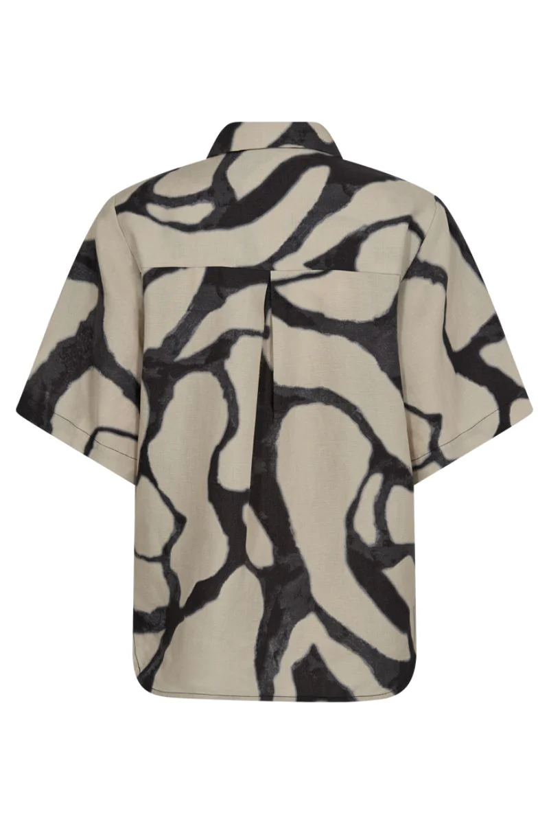Natu Shirt 203924 | Oyster Gray w. Black | Skjorte fra Copenhagen Muse - Image 4