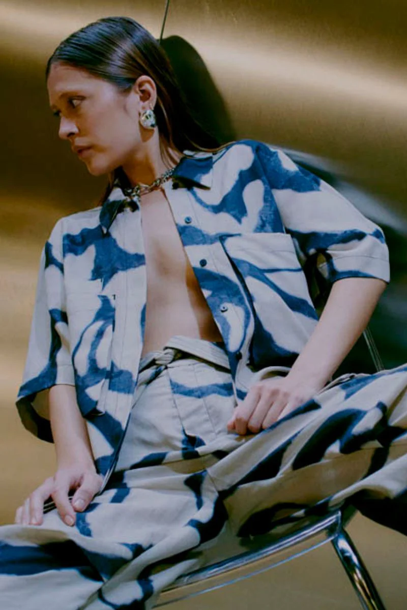 Natu Shirt 203924 | Oyster Gray w. Black | Skjorte fra Copenhagen Muse - Image 9
