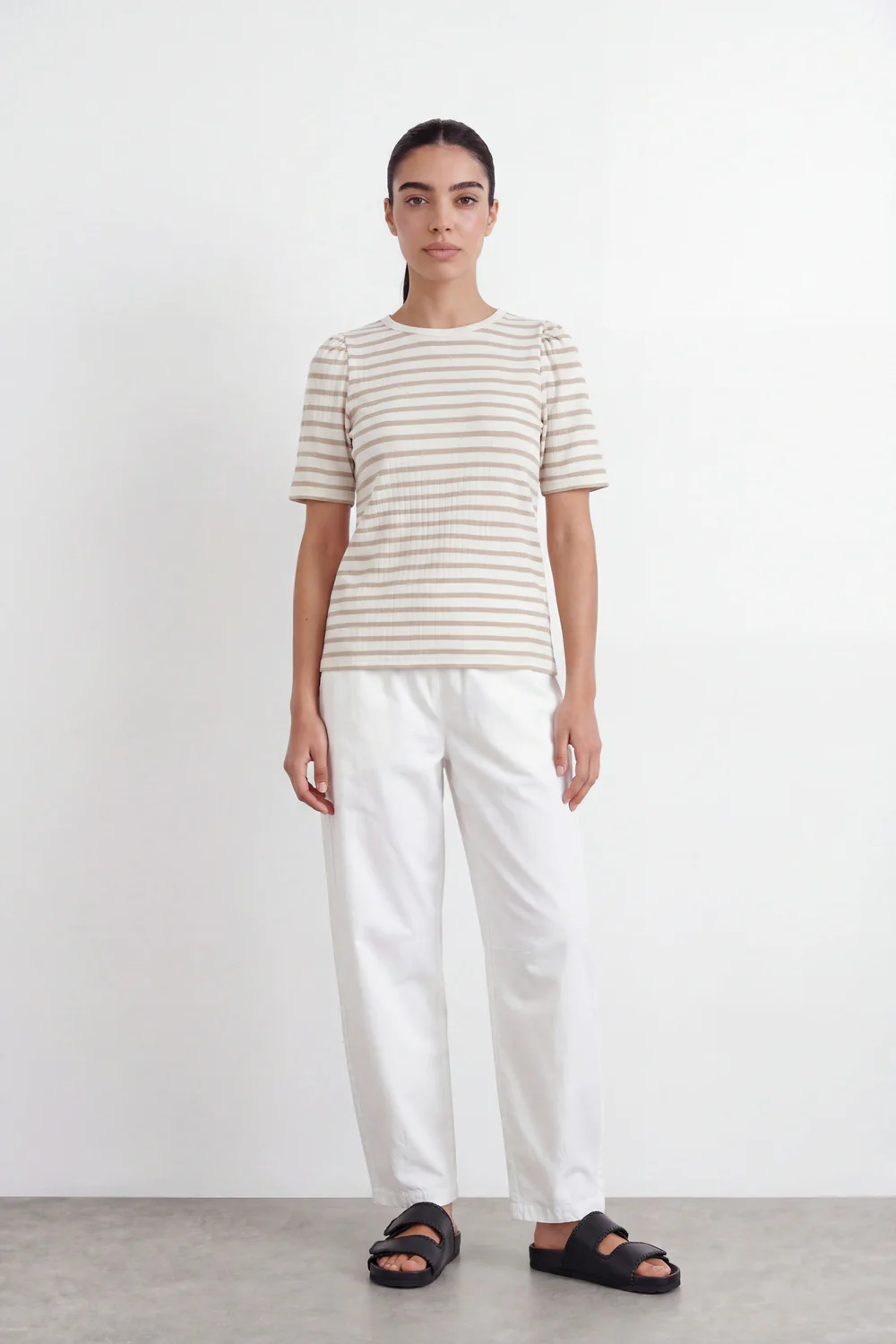 Neddie 1 | Plaza Taupe Combi | T-Shirt fra Levete Room - Image 3