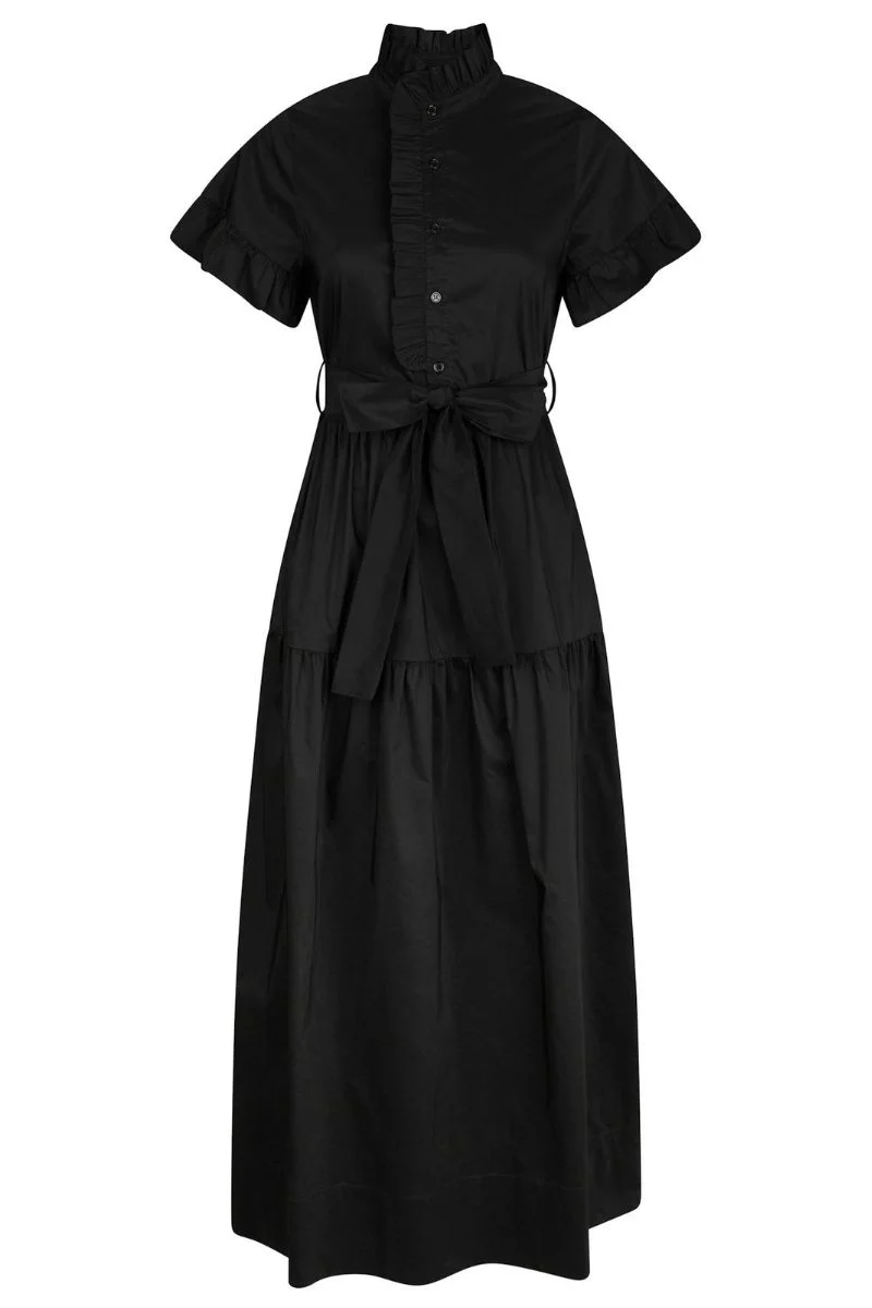 Nellie Poplin Dress | Black | Kjole fra Neo Noir