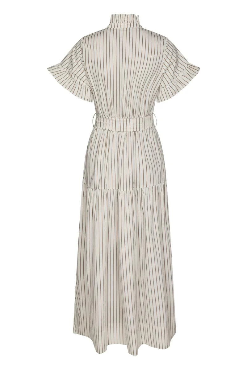 Nellie Wide Stripe Dress | Ivory | Kjole fra Neo Noir - Image 4