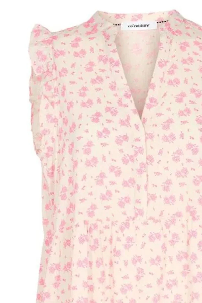Neo Flower SS Floor Dress 76335 | Pink | Kjole fra Co'couture - Image 4