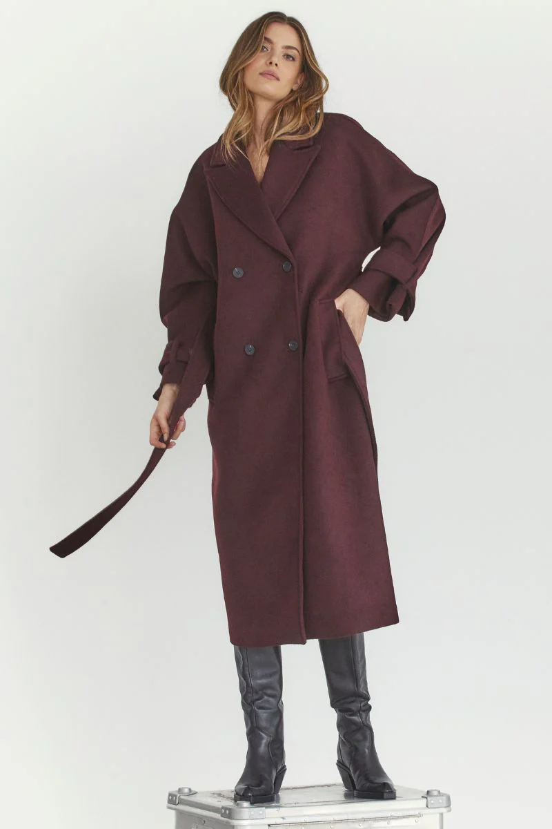 New Clara Raglan Coat 30363 | Winered | Jakke fra Co'couture - Image 2