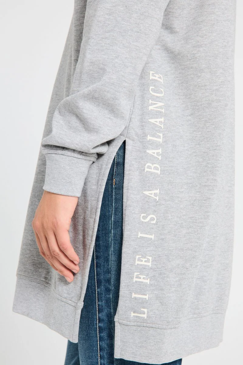 Nice Pullover 204837 | Medium Grey mlg. | Strik fra Freequent - Image 5