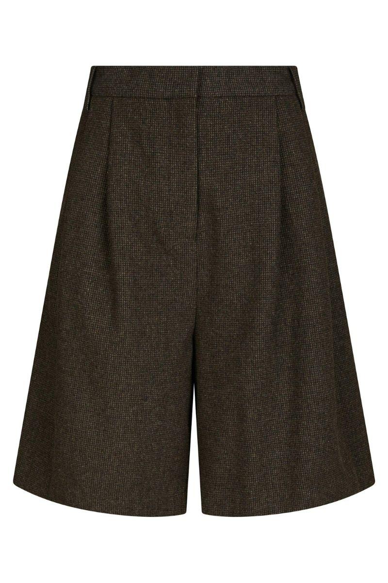 Nika Mini Check Shorts | Brown Melange | Shorts fra Neo Noir - Image 2