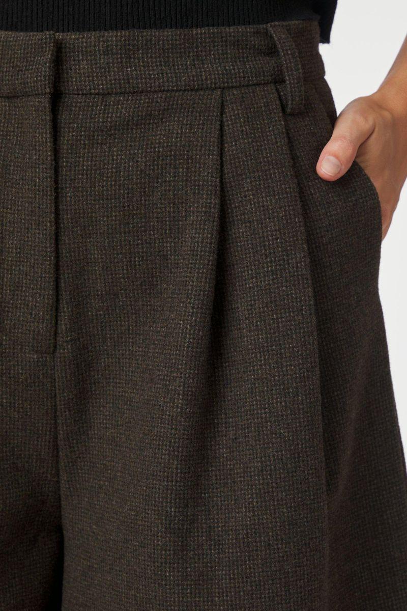 Nika Mini Check Shorts | Brown Melange | Shorts fra Neo Noir - Image 8
