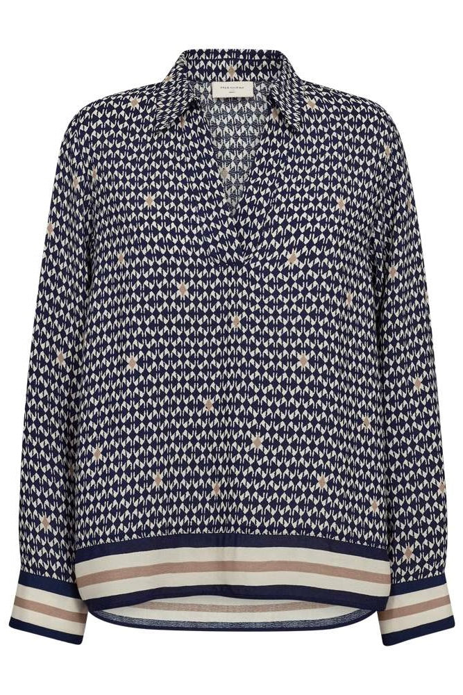 Nisa Blouse 207543 | Navy Blazer W. Moonbeam | Bluse fra Freequent