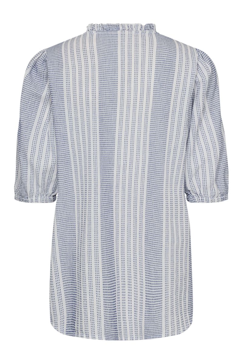 Nollie Blouse 206083 | Brilliant White W Deep Ultrama | Bluse fra Freequent - Image 4