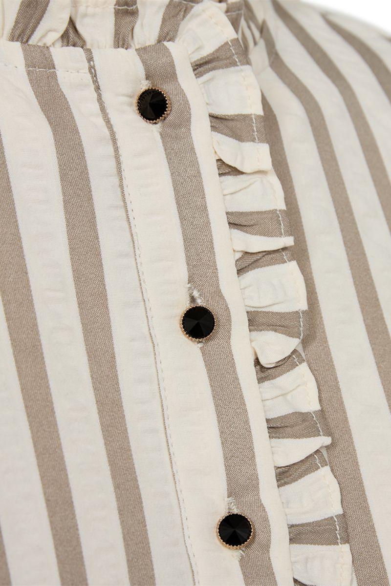 Noto Blouse 204913 | Star Off-White W. Desert Taupe | Bluse fra Freequent - Image 3