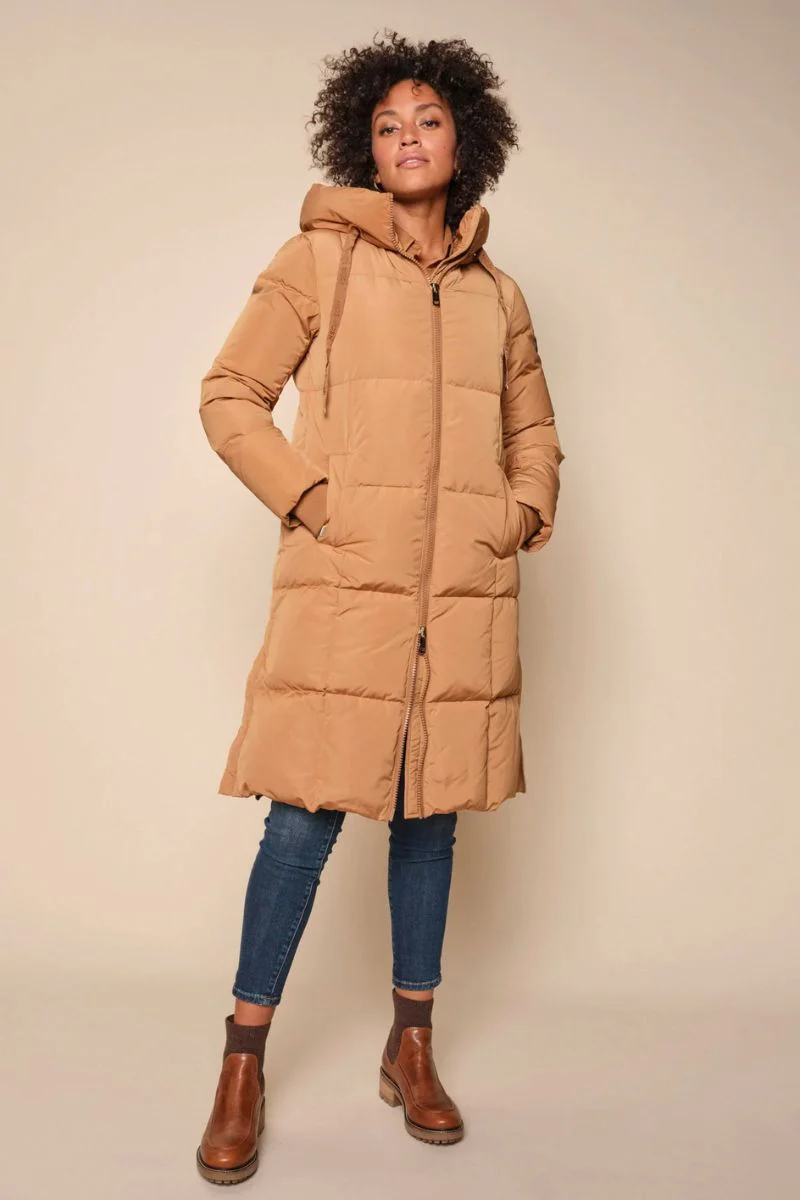 Nova Square Down Coat | Chipmunk | Jakke fra Mos Mosh - Image 2