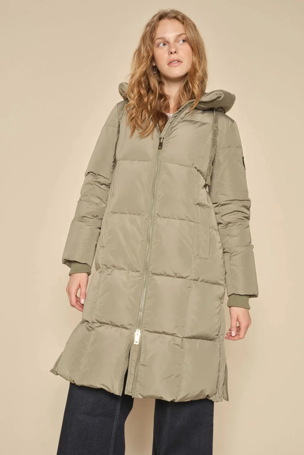 Nova Square Down Coat | Tea | Frakke fra Mos Mosh - Image 3