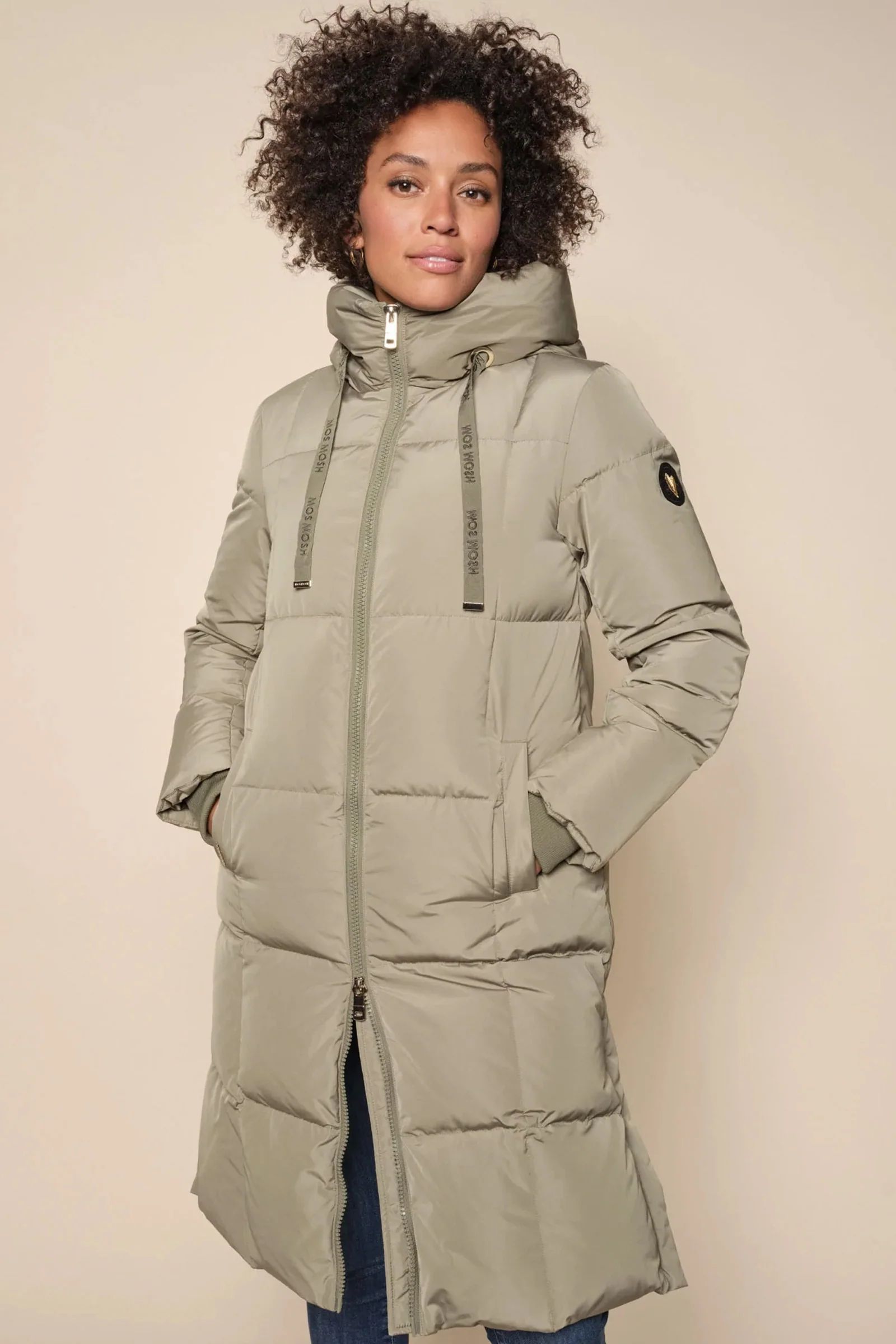 Nova Square Down Coat | Tea | Frakke fra Mos Mosh - Image 7