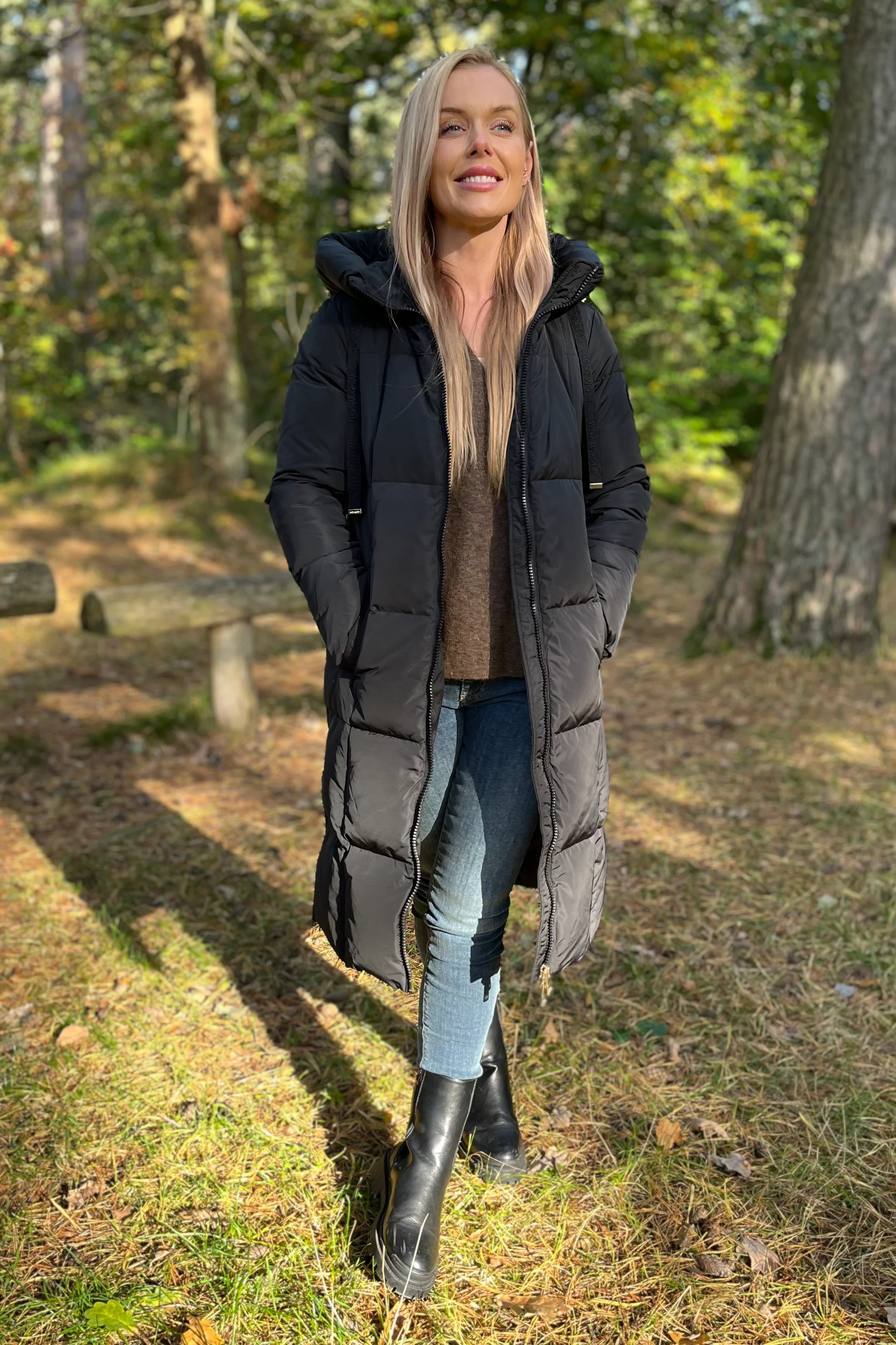 Nova Square Down Coat | Sort | Frakke fra Mos Mosh - Image 11