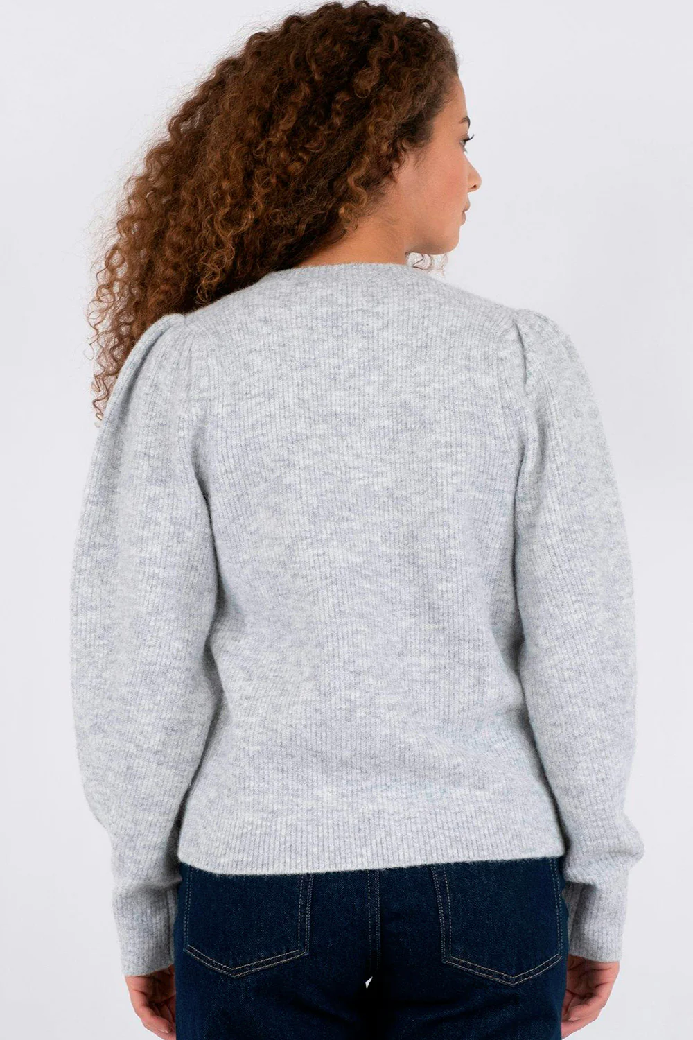 Nuna Knit Cardigan | Light Grey Melange | Cardigan fra Neo Noir - Image 5