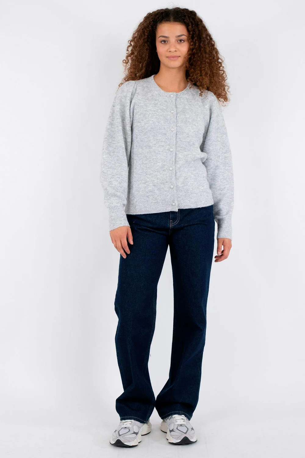 Nuna Knit Cardigan | Light Grey Melange | Cardigan fra Neo Noir - Image 6