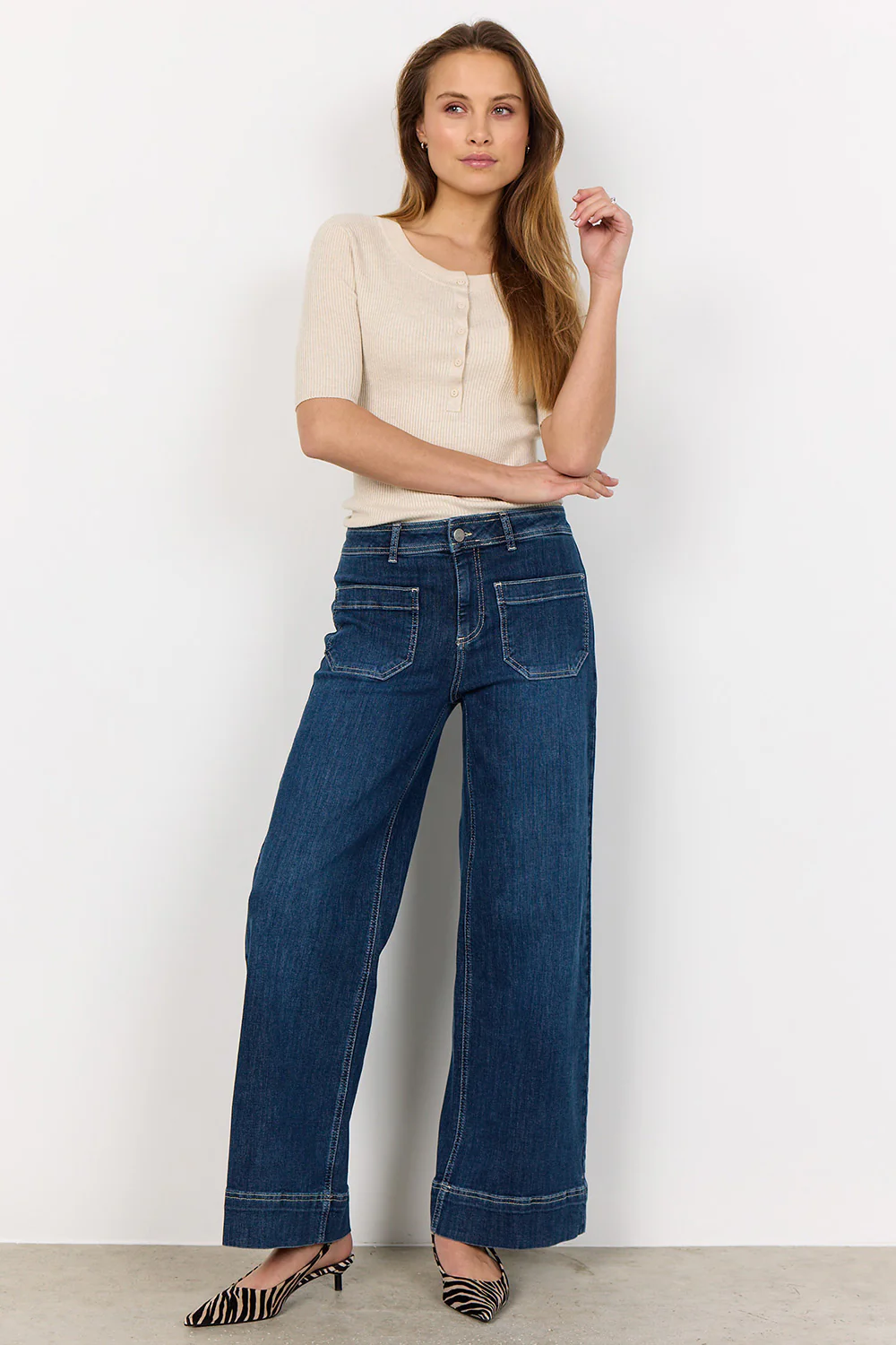 Eleonora Jeans | Dark Blue Denim | Jeans fra French Laundry - Image 11