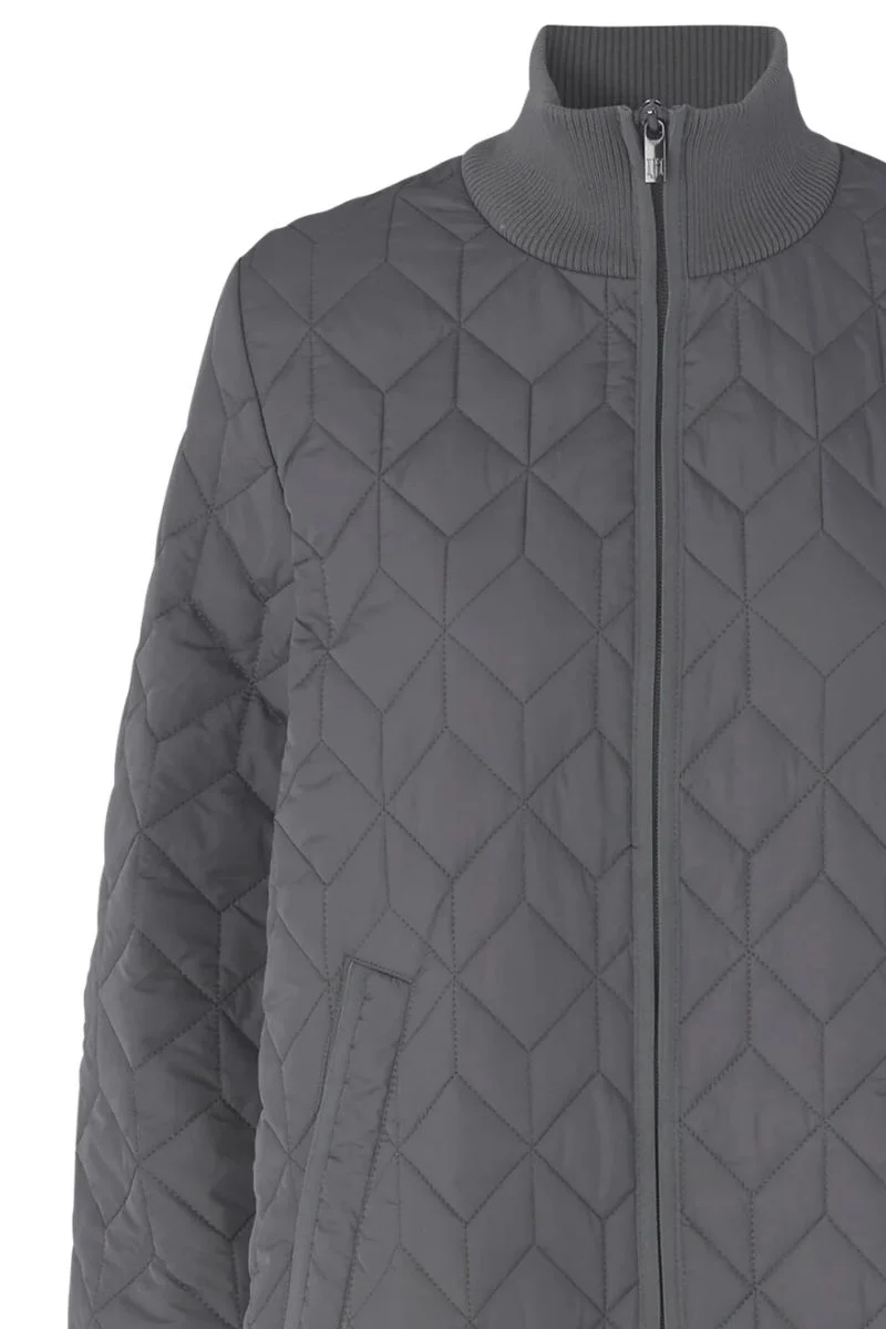 Padded Quilt Coat | 033 Dark Shadow | Termojakke fra Ilse Jacobsen - Image 4