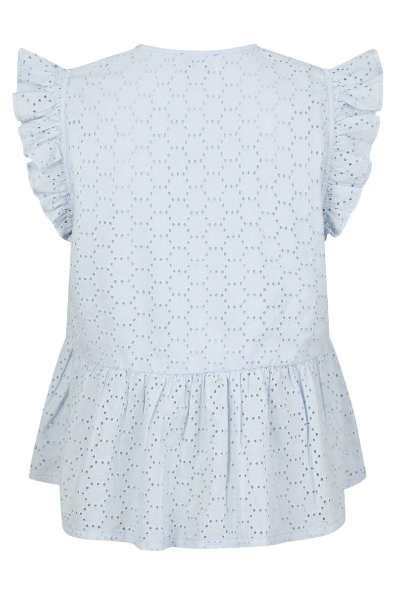 Palasi Broiderie Top | Light Blue | Top fra Neo Noir - Image 5